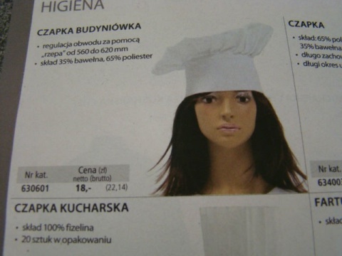 Czapka cukiernika- kucharza -"budyniówka" Czapka cukiernika- kucharza -"budyniówka"