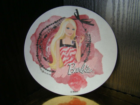 Dysk,krążek waflowy Barbie - 1 szt Dysk,krążek waflowy Barbie - 1 szt