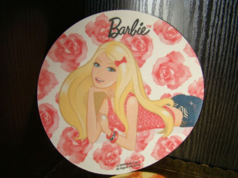 Dysk,krążek waflowy Barbie - 1 szt Dysk,krążek waflowy Barbie - 1 szt