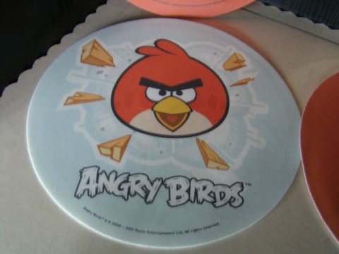 Dysk,krążek waflowy Angry Bird- 1 szt Dysk,krążek waflowy Angry Bird- 1 szt