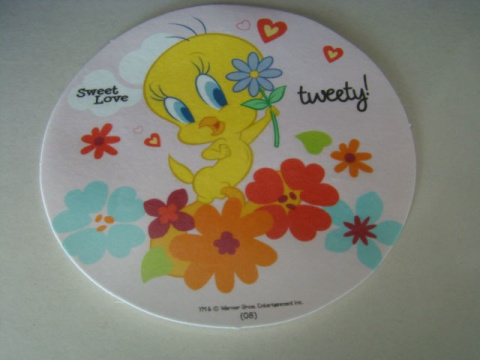 Dysk,krążek waflowy Tweety- 1 szt Dysk,krążek waflowy Tweety- 1 szt