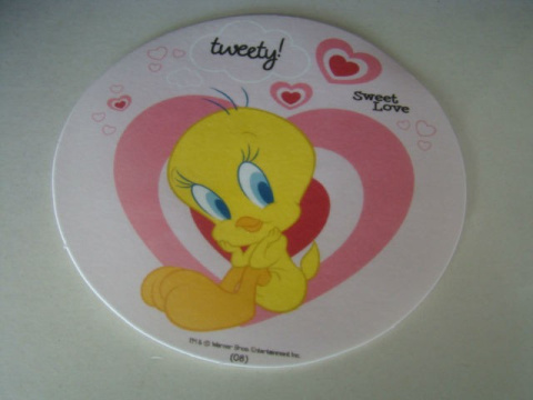Dysk,krążek waflowy Tweety- 1 szt Dysk,krążek waflowy Tweety- 1 szt