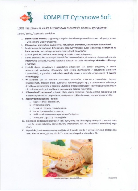 ciasto cytrynowe -Soft - 1 kg ciasto cytrynowe -Soft - 1 kg
