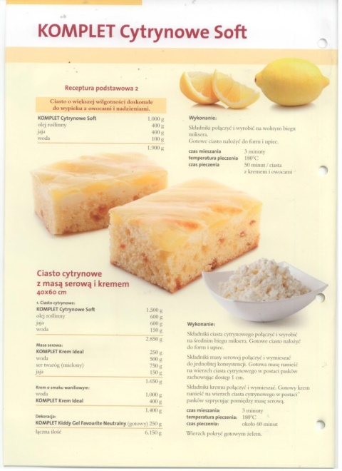 ciasto cytrynowe -Soft - 1 kg ciasto cytrynowe -Soft - 1 kg