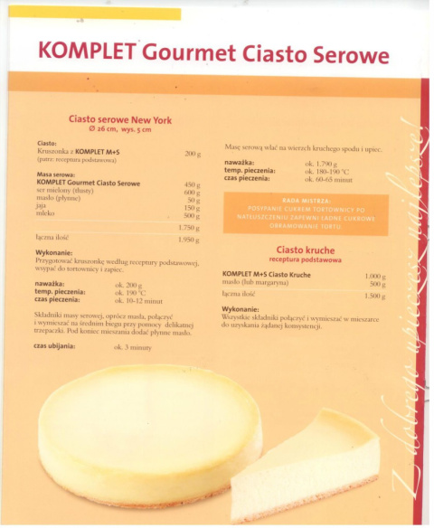 ciasto serowe Gourmet - 1 kg ciasto serowe Gourmet - 1 kg
