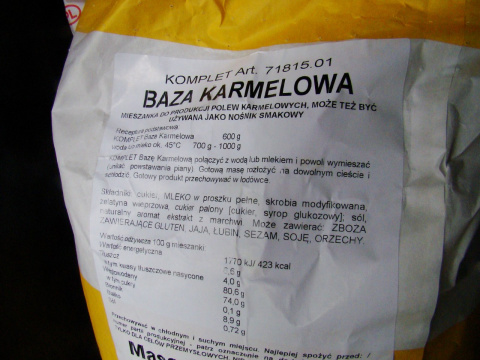 Ciasto -Baza karmelowa - 1 kg Ciasto -Baza karmelowa - 1 kg
