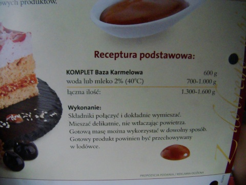 Ciasto -Baza karmelowa - 1 kg Ciasto -Baza karmelowa - 1 kg