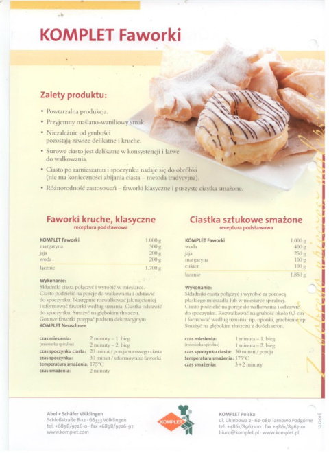 Chruściki - Faworki ciasto - 1 kg Chruściki - Faworki ciasto - 1 kg