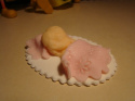 Bobas pod "kordełką" - różowy 8 cm - ( 1 szt.)
