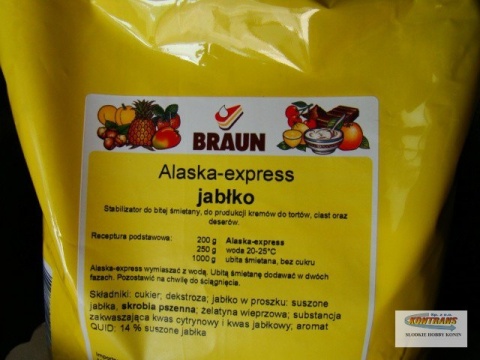 Stabilizator do śmietany Alaska express - jabłko 250g Stabilizator do śmietany Alaska express - jabłko 250g