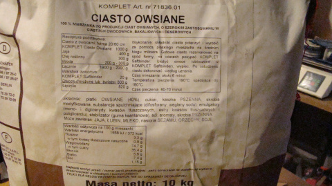 ciasto owsiane -Soft - 1 kg ciasto owsiane -Soft - 1 kg